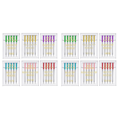 6 Sizes Sewing Machine Needles Regular Point Flat Shank Needle 60PCS