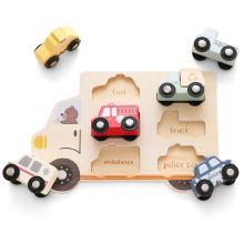 Quebra-cabeça de madeira 3D Montessori para crianças, brinquedo de combinação para presente