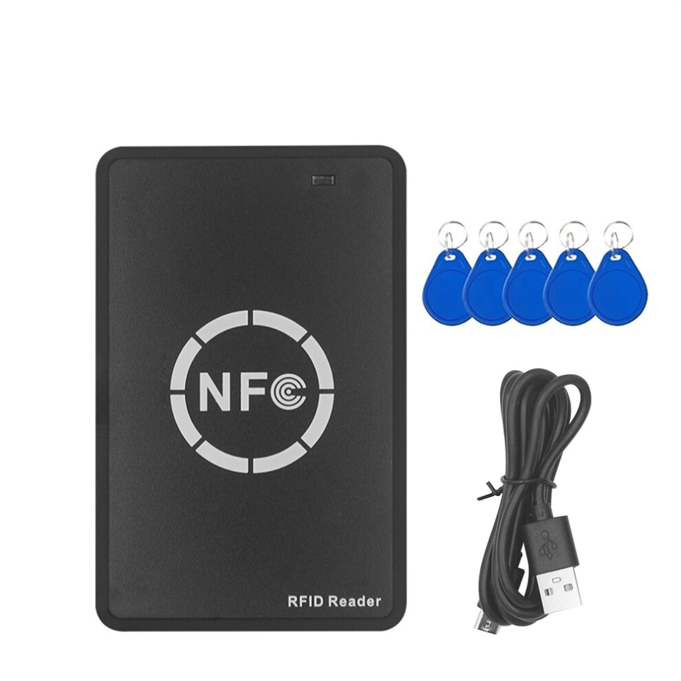 Rfid Nfc Smart Chip Reader+5Xcuid Keychain Copier Rfid Duplicator Black 4713420237715