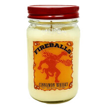 Fireballs Kanel Whisky Doftljus ~ Naturligt Sojavax ~ Parodidoftljus ~ Stark Doft
