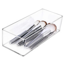 JessLab Acrylic Organizers Bathroom Organizer for Drawer Cosmetic Display Cases for Vanity Countertop Desk Kitchen and Makeup Storage 1-Sectio