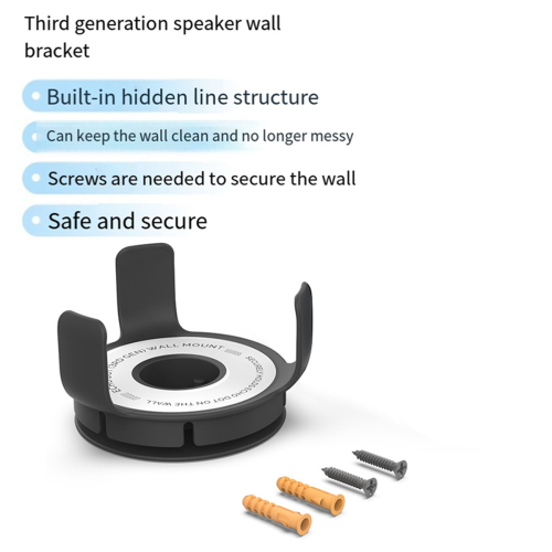 for Alexa Echo Dot 3rd Gen Indoor Speaker Enclosure Bracket Black A 2