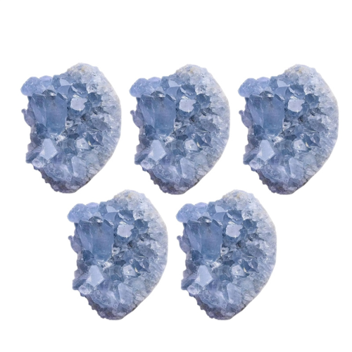 Cristais de Celestita Brutos, Cristais de Forma Irregular, Espécimes de Gemas