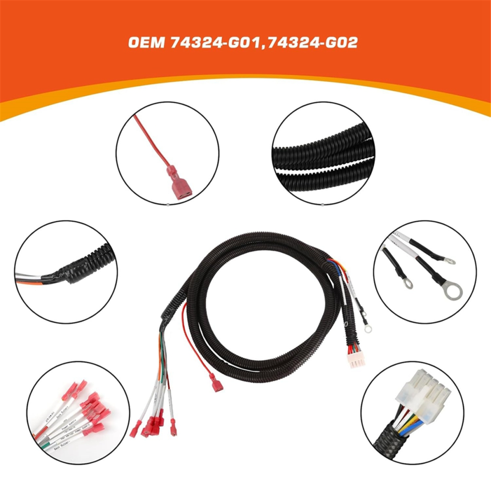 OTOTEC Lot De 2 Câbles Mâles Vers Femelles à 2 Broches Pour Modification Et Réparation De Voiture Longueur 40 Cm Avec Serre-câble 4B0971832 4E0972575