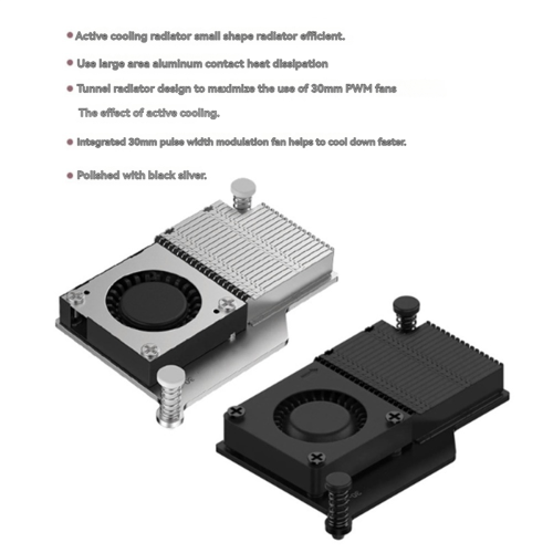 Til Raspberry Pi 5 Argon 30 mm aktiv køler PWM-ventilator A 2
