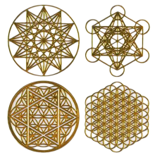 40PCS/10 Sheets 3.5CM Flower of Life Energy Sticker