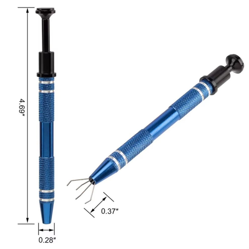 4 Jaw Gripper For Ic Chip Screw Clamping Hand Tool Blue 4713598287260