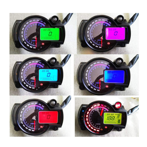 Motorrad-Tachometer 299 km/h mph 7 Farben 14000 U/min Tachometer 2