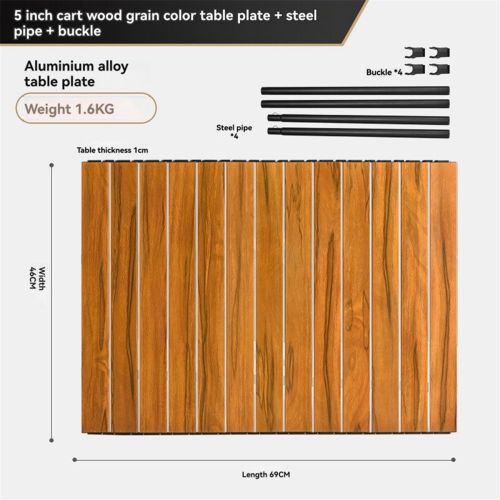 Tábua de mesa portátil dobrável, tábua de madeira colorida de 5 polegadas 1
