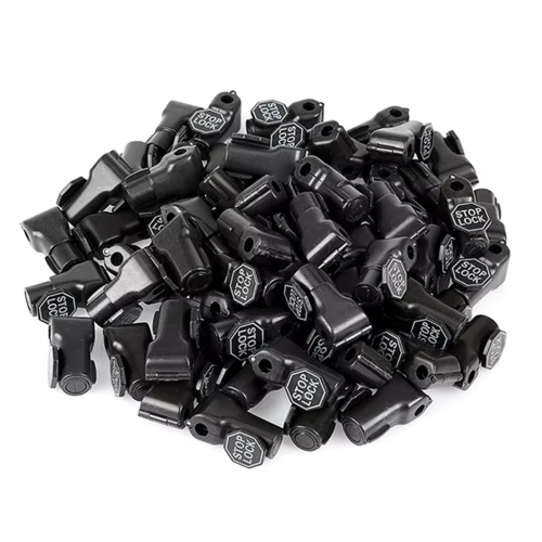 100pcs 6mm Anti-Theft Locks Device Peg Hook Stop Lock Black 1