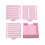 Estêncil para notas adesivas compatível com Post Notes, rosa 3