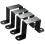 4pcs Strap Post Ties Black Deck Fence for Post U Bracket 1
