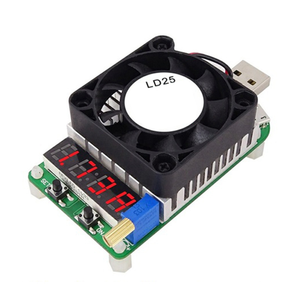 Usb Electronic Load Tester Adjustable Resistor With Fan Ld25 4713598278053