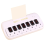 Mini teclado elétrico para educação infantil, piano eletrônico de brinquedo branco 1