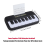 Mini teclado elétrico para educação infantil, piano eletrônico de brinquedo branco 4