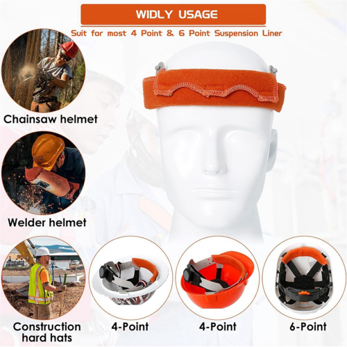 Ζώνη ιδρώτα Safe Hard Hat - Πλενόμενες ζώνες ιδρώτα Hard Hat, 8 τεμάχια 1