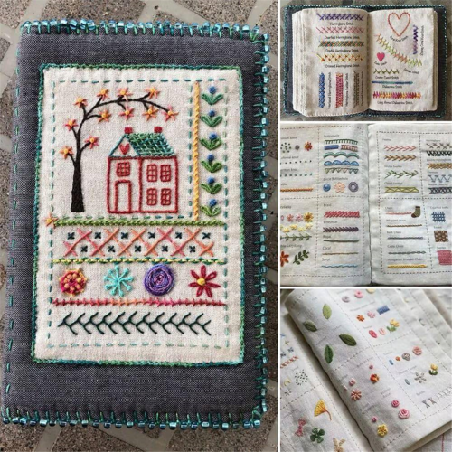 Βιβλίο βελονιάς DIY, Κέντημα με βιβλίο βελονιάς, Δώρο χειροτεχνίας κεντήματος 1