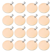 16 stuks metalen stempelplaatjes 30 mm ronde hondenpenningen roségoud