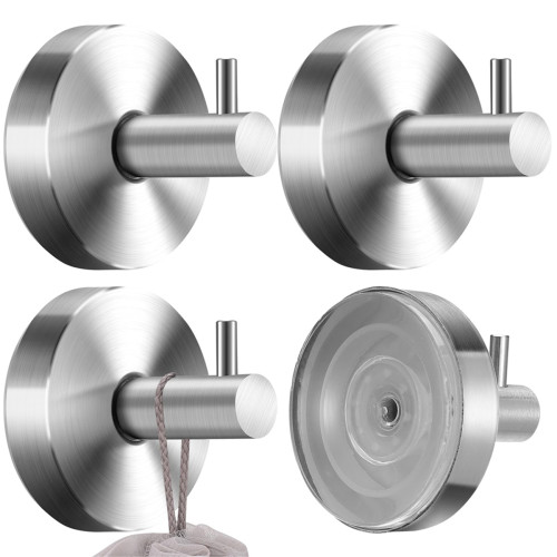 4pcs Suction Cup Hooks, Towel Hooks, No Drilling Hooks, Suction Cup 1