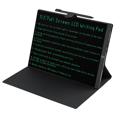 Prancheta LCD de 11,5 polegadas para estudo e trabalho com tela cheia e estojo 1