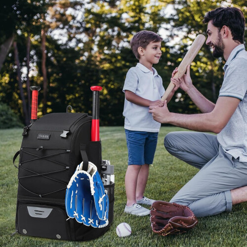 Baseball player bag, softball equipment bag, spacious utility pack with shoe bag 1