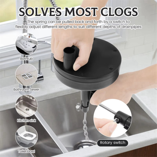 Ferramenta para desentupir ralos de cozinha e remover pelos 1