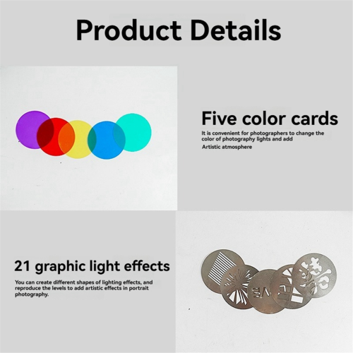 Kit d'éclairage pour studio photo, flash, objectif conique, vidéo 1
