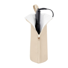 Halter und Matte für heißes Bügeleisen, hitzebeständig, Reisetasche für Lockenstab, Beige
