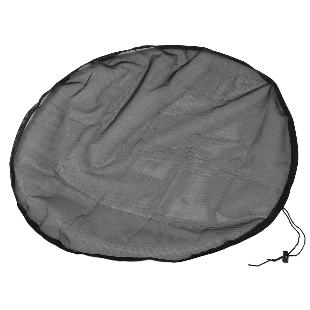 Efficient leaf and debris blocker, rain barrel mesh cover polyester fabric with elastic cord, dia 95cm