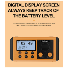 Rádio de emergência HanRongDa HRD-907, manivela solar, 10000mah