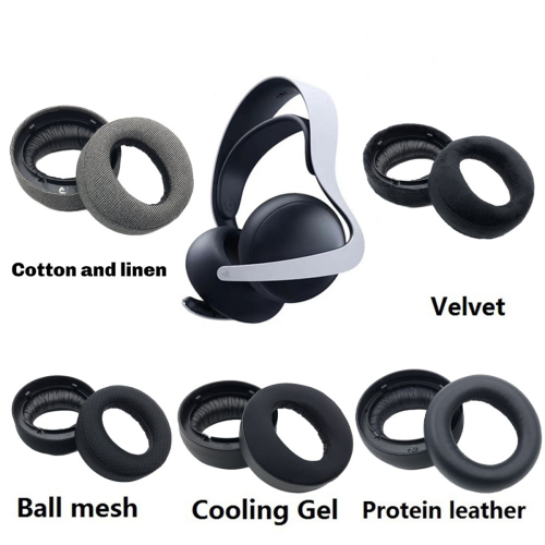 Replacement Ear Pads for Sony PS5 Pulse Wireless Cotton linen 1