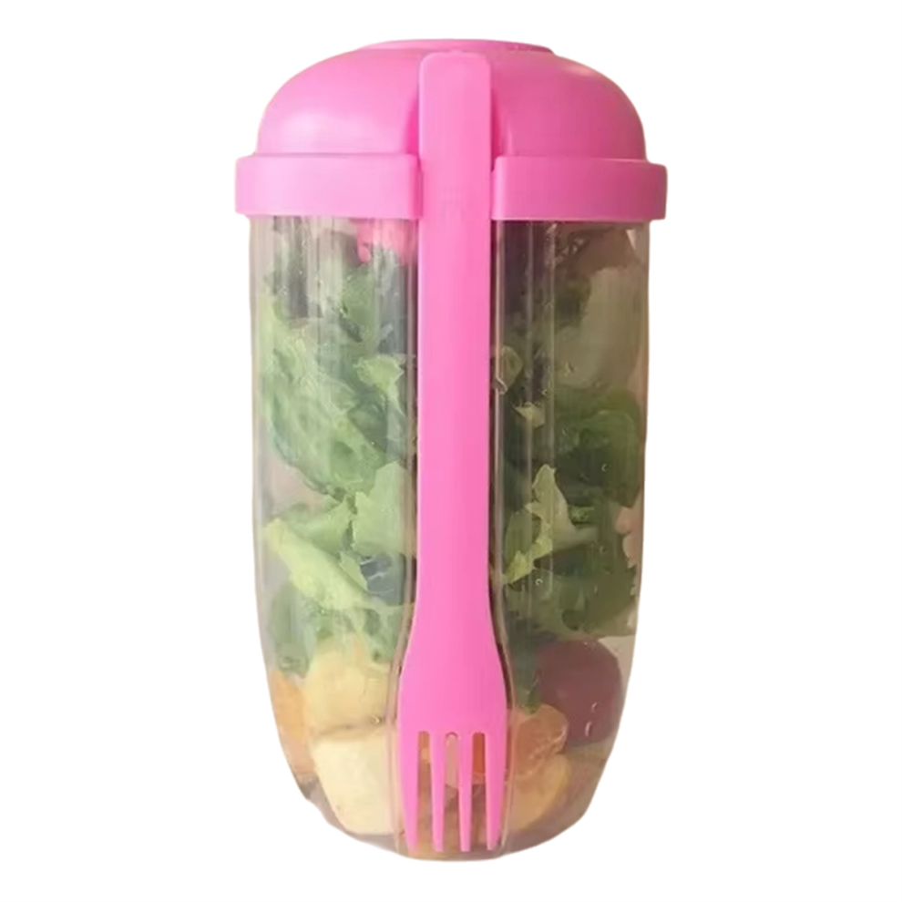 Pink Breakfast Salad Cup Yogurt Cup With Spoon And Lid