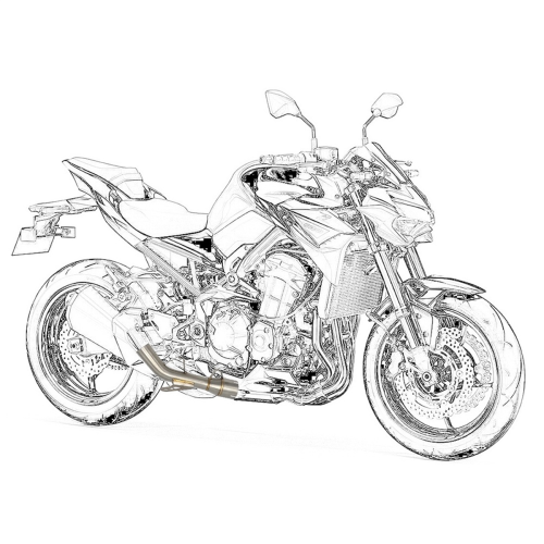 Motorcykelmodifikation Motorcykels modtrykstromleudstødningsrør 2