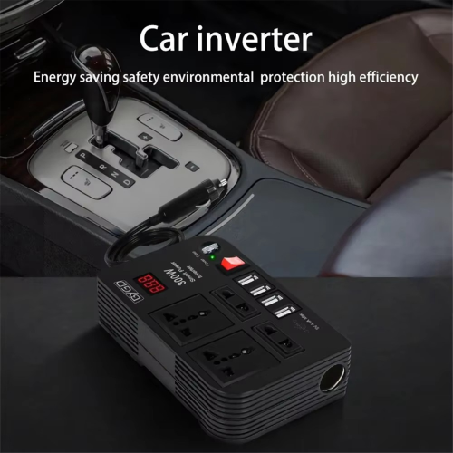 Bilinverter 300W højtydende DC 12V til 220V multifunktionel 2