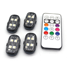 4 stücke Drahtlose LED Strobe Lichter Auto Dekor Atmosphäre Licht