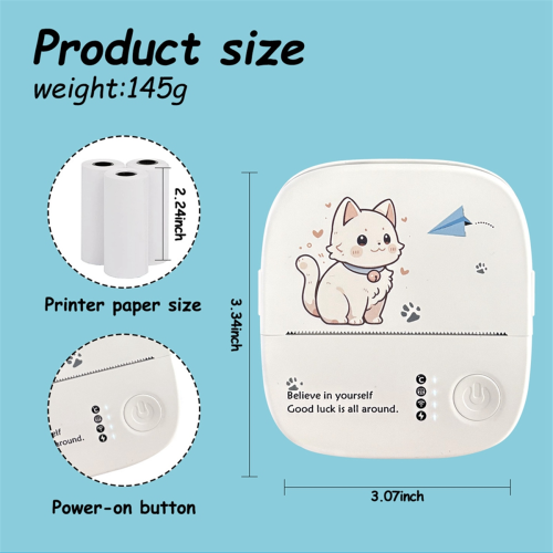 Draagbare Bluetooth thermische foutprinter Pocket Home Printer 1