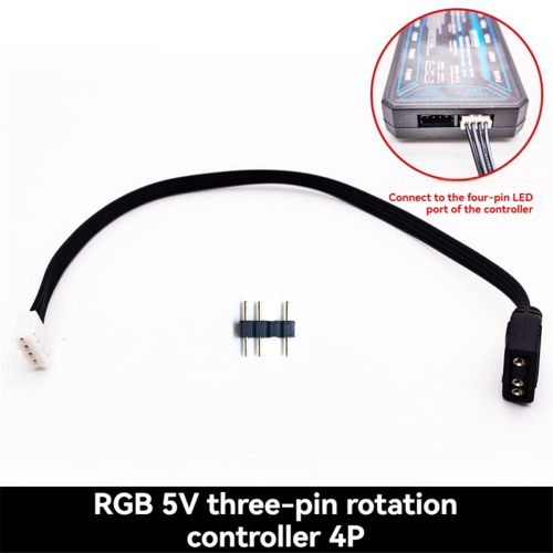 Ventilatoradapterkabel 4-benet til 5V ARGB 3-benet konverterkabel til 1