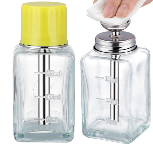 2 stuks 6oz / 180ml heldere acetondispenser met dop 1