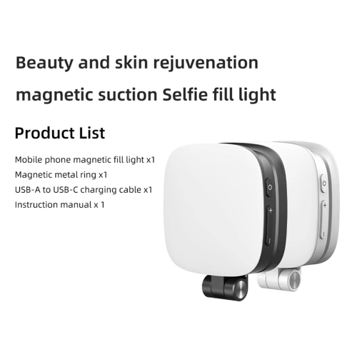 Magnetisk udfyldningslys til live-udsendelser, mobiltelefonringlys, hvid 2