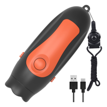 Ηλεκτρονική Σφυρίχτρα USB Επαναφορτιζόμενη Δυνατή Σφυρίχτρα Προπονητών Πορτοκαλί