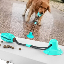 Dog chew toy, dog training treat, teething rope toy with suction cup to relieve boredom, indoor interactive toy