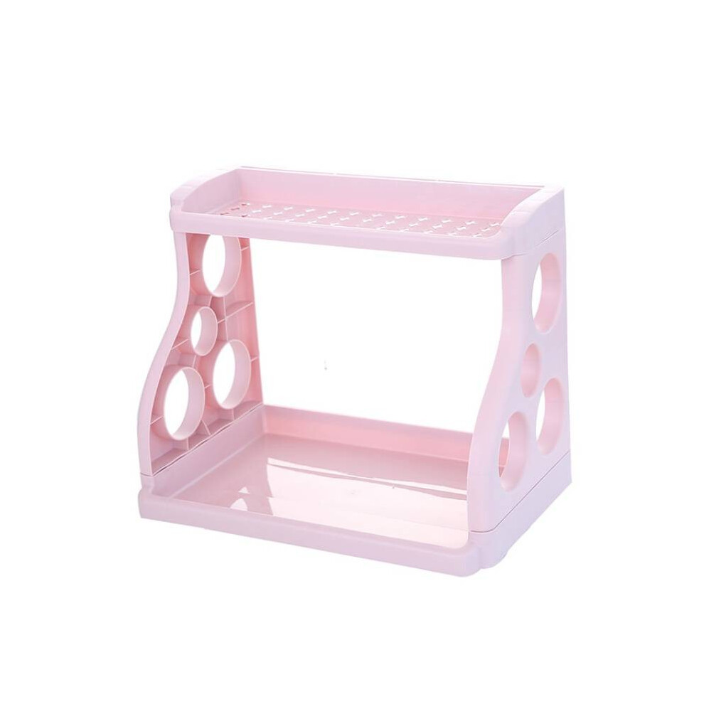 (Pink) Kitchen Saving Space Shelf Double Layers Countertop Seasonings Organization-image-OPC-PJ622KG-NEW