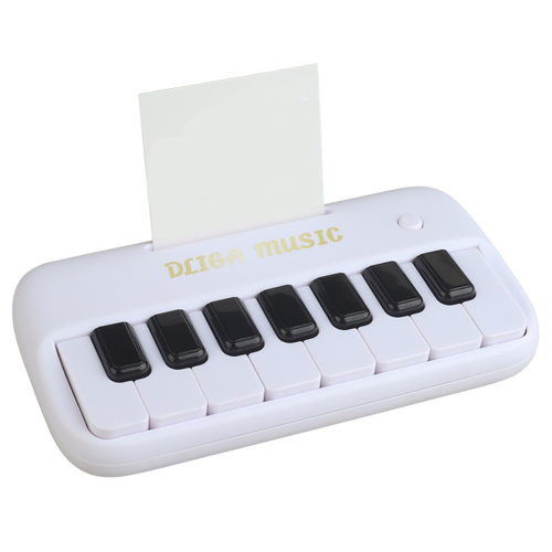 Børns mini elektroniske klaver keyboard undervisningsinstrument hvid