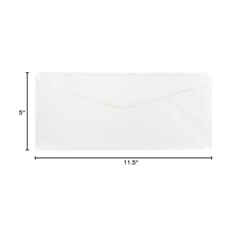 JAM PAPER #14 Envelopes comerciais comerciais - 5 x 11 1/2 - Branco - 100/pacote 1