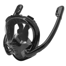 Helmaske med snorkel og dobbelte rør, S/M