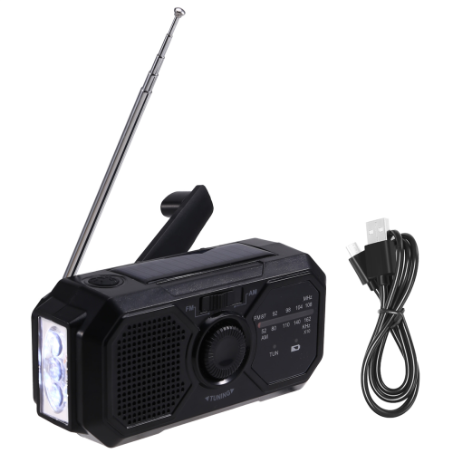 Nødvejrradio FM/AM, bærbar håndsvinggeneratorradio 2