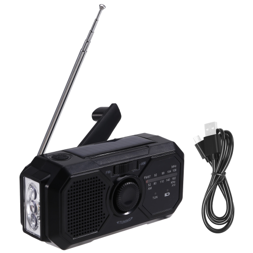 Nødvejrradio FM/AM, bærbar håndsvinggeneratorradio 1
