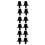 Pakke med 12 fodboldspikes M5 til sportssko, sort 4