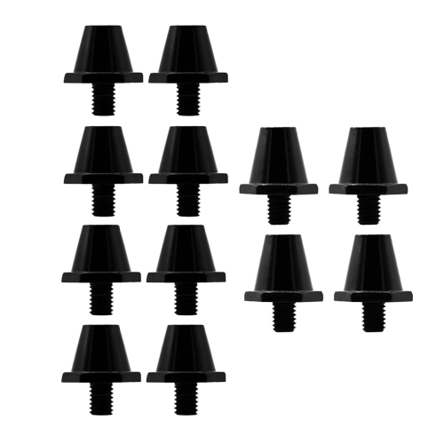 Pakke med 12 fodboldspikes M5 til sportssko, sort