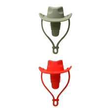 2 Stück Cowboyhut-Weinkorken aus Silikon, dekorative Weinverschlüsse